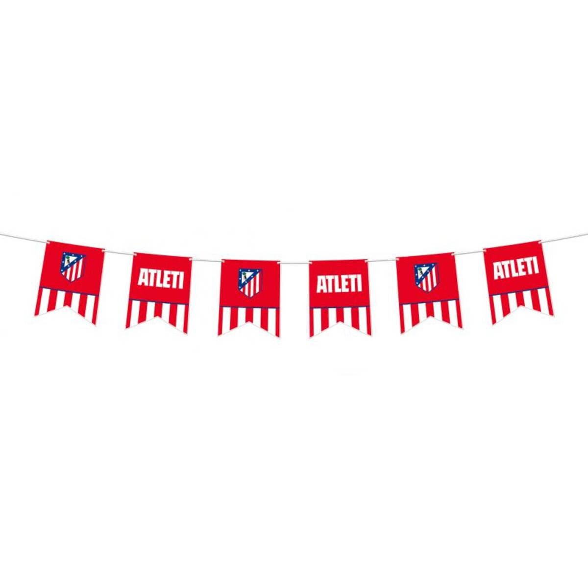 Garland pennants crests Atleti and red and white stripes image number null